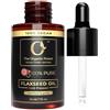 The Organic Forest - VEGAN . PURE . NATU 100% Pure Organic Flaxseed Oil | Cold Pressed & Unrefined Linseed Oil | Reduce Dandruff, Acne & Hair fall | Natural Skin Care Flax Seed Carrier Oil for Aromatherapy