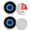 Pyle Altoparlanti da Incasso 16,5 Centimetri, Casse Audio 250 Watt, Potenza, Stereo Hi-Fi, Speaker Tweeter a Cupola in Seta, Woofer in Policono, Griglia Antimacchia, Installazione Personalizzata