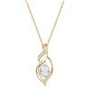 FANCIME Collana Doppio Twist Infinito Birthstone per Donna 925 Argento Sterling Placcato Oro Infinity Goccia Pietra di Nascita Ciondolo Collana Gioielli Regali per Donne Ragazze, Lunghezza Catena: 40+