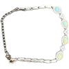 Generic Braccialetto tennis in argento sterling con opale naturale, design con aureola di cristallo, pietre preziose multicolore. Gioielli benedici, potenziati con energia. È la scelta migliore come regalo