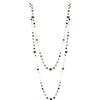 Dazylleco Collana lunga di perle da donna, in argento, a doppio filo, idea regalo per la festa della mamma, Pietra, Non pietra preziosa