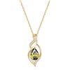 FANCIME Collana Doppio Twist Infinito Birthstone per Donna 925 Argento Sterling Placcato Oro Infinity Goccia Pietra di Nascita Ciondolo Collana Gioielli Regali per Donne Ragazze, Lunghezza Catena: 40+