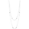 Dazylleco Collana lunga di perle da donna, in argento, a doppio filo, idea regalo per la festa della mamma, Perla, Non pietra preziosa