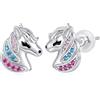 Hifeeled Orecchini Cavallo Donna Argento Sterling 925 Orecchini Bambina Antiallergici - Regali Gioielli per Donna Bambina