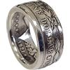RobertDTesta Anello Con Moneta Morgan 1921 Anello Con Lettere Selvagge Anello Con Monete Punk Americano Per Uomini E Donne Retrò in Lega Di Moda Gioielli Placcati in Argento,Argento,10
