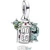 HAEPIAR S925 Charm in argento sterling per bracciale collana Charm Dangle mostro verde per donne ragazze regali di compleanno