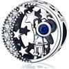 Generic M&S Reach For The Stars, ciondolo a forma di astronauta, in argento Sterling 925, compatibile con braccialetti Pandora e europei