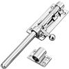 Litensh Bullone di blocco per cancello scorrevole resistente con foro per lucchetto, Serratura per porta in acciaio inossidabile 304, barra di sicurezza per cancello scorrevole, diametro 12 mm, 196 mm