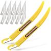 FOSHIO 2 pezzi Taglierina per Auto Set di Coltelli per Tagliare la Pellicola per Auto per Avvolgere l'auto Contorni Fini Quando si Kit vinile Applicazione con 10 Lame di Ricambio