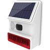 LWOHSI Sirena di allarme, sirena solare da esterno con luce lampeggiante a LED da 110 dB compatibile con sistema di allarme per casa, fattoria, fienile, villa, cortile, giardino