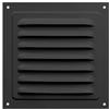 SEIWEI Griglia di ventilazione in metallo, 150 x 150 mm, copertura di scarico dell'aria con sistema di ventilazione per cassette elettriche e computer