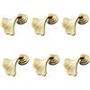 KOMUNJ 6 manopole Ginkgo a forma di foglia, ciondolo a goccia dorato, cassetto hardware, maniglia a foro singolo per armadi, cassetti, librerie, oro