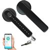 XENOCAM Fingerprint Door Lock, 5 in 1 Smart Door Knob with Smart APP Fingerprint IC Cards Password Backup Keys Fingerprint Door Knob with Keypad for Bedroom, Office, Apartment