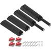 QUARKZMAN 4 Pcs Serrature Magnetiche A Pressione Per Ante Di 3.15x0.57 Pollici Per Con Apertura A Pressione Serratura Nascosta Per Cassetti Su A Tocco Plastica Nera 80x14.5 mm