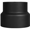 LANZZAS Riduzione del tubo del fumo da Ø 150 mm a Ø 130 mm - Colore: nero metallizzato - Riduzione del tubo del forno