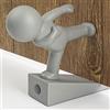 Omoojee Simpatico fermaporta, decorativo e robusto, fermaporta decorativo Buddy, cuneo anteriore inferiore adatto a più porte (grigio, 1 PC)