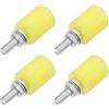 QUARKZMAN 4pz Scorrevole Cancello Guida Rullo 1.57 Rulli Nylon Cancello Supporto Assemblaggio Universale Porta Puleggia Ruote per Cancello Scorrevole Rotolamento Porta Elettrica Beige