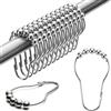 OIXEYA 24 Pezzi Anelli per Tende da Doccia, Ganci per Tende, Ganci Tende, Gancetti per Tende, Anelli per Tende in Metallo, Ganci Singoli in Acciaio Inox, Ganci Tenda Doccia per Tenda da Doccia, Bagno