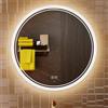 KWW Grande Specchio Rotondo Moderno della Vanità del Bagno del LED, Temperatura di Colore Regolabile, luci Dimmerabili Anti-nebbia, Specchio Montato a Parete Orizzontale/Verticale (70_x_70_cm)