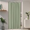 EurCross Tenda da doccia sottile, 100 x 200 cm, in tessuto, impermeabile, lavabile, antimuffa, con 7 anelli