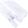 Sawoake #5 2 pezzi 117 cm giacca separante cerniere per cucire cappotti giacca cerniera cerniera bianca cerniere in plastica a forma di cerniera Bulk Tailor utensili da cucito fai da te per indumenti