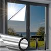 YuLiMirich Pellicola a specchio per finestre, protezione solare, protezione dai raggi UV, per finestre, protezione dal calore, per finestre, opaca, ideale per soggiorno e ufficio, colore argento (75 x 200 cm)