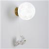 LLXDFUU Lampade da parete moderne sferiche Lampada da parete decorativa per astronauta sul comodino Lampada nordica a forma di luna Luce unica per montaggio a parete Paralumi lunari ecologici Applique