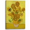Printed Paintings Stampa su Tela con Telaio (40x60cm): Vincent Van Gogh - Girasoli (1889) - Quadri Moderni