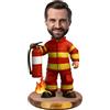 HLCYANYA Espositore acrilico personalizzato stile cartoon che raffigura un vigile del fuoco, realizzato dalla tua foto, figurina piatta 2D da scrivania, regalo per compleanno, anniversario o laurea