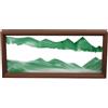 AzureLeap Pittura di Sabbia che Scorre Quadro 3D Sabbia Dinamica Paesaggio Marino, Decorazioni per Casa e Ufficio Giocattolo da Scrivania per Adulti Cornice in Legno [Verde-14]