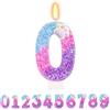 TESGADGETS Candeline di Compleanno con Zampine - Candela Numero 0, Decorazione per Torte con Zampine di Gatti e Cani, Addobbi in Stile Cartoon per Il Primo Anno di Vita per Bambini