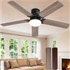 ZOMLBOF Ventilatore da Soffitto con Luce Silenzioso (Pale Doppia Faccia) Telecomando Lampada Ventilatore da Soffitto 6 Velocità Reversibile Dimmerabile Funzione Memoria Timer Ideale Soggiorno Pranzo