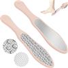 RoserRose Raspa per Piedi Acciaio Professionale - Lima per Piedi Professionale - Spatola Piedi Talloni Professionale - Lima Talloni - Gratta Piedi Tallone - per Eliminare Duroni Calli Pelle Morta Cornea