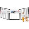 BabyDan Flex L, 90-223 cm, cancelletto per scale/divisorio per stanze, nero, Made in Denmark - Cancelletto per bambini/cancello di sicurezza (cancelletto per animali domestici/cancello per cani/ box per cani)