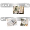 DUJEQM Lavagna Magnetica da Parete - 2 Bacheca Magnetica Autoadesiva con 10 Calamite Bianco, Porta Calamite da Parete per Ufficio Casa, Strisce Magnetiche per Frigo, Lavagnetta Magnetica per Note Foto