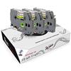 Squuido 3 Cassette Nero su Giallo Nastri Laminati TZe-631 TZ-631 12mm x 8m compatibili con Brother P-Touch PT-1000 1005 1010 H101C H105 H110 H101GB H300 D210VP D400VP D450VP D600VP D210 P700 P750 CUBE