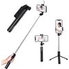 VBESTLIFE Treppiede per Selfie Stick, Luce di Riempimento a 3 Colori, Testa Ruotabile a 360°, Telecomando BT 5.0 Staccabile, Si Estende da 8,07 a 35,43 Pollici, per Telefoni da 2,6 a 4,0