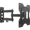 NANOOK Solid+ Supporto TV da Parete Orientabile 19-43 Pollici | Inclinazione 15° | VESA fino a 200x200 | Portata Max 35 kg | Include Accessori di Montaggio