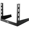 Tecmojo Rack da Tavolo da 19 Pollici 8U a 2 Montanti, Rack a Struttura Aperta per Apparecchiature AV, Dati, Audio e da Studio da 19 Pollici, da Posizionare su una Scrivania di Casa o in Ufficio, Nero