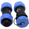 ZBLZGP Weipu SP17 IP68 - Pannello di montaggio impermeabile, adattatore a sgancio rapido per autoveicoli, connettore elettrico (coppia di connettori maschio/femmina, 10 pin, 5 A