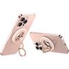 zZjoOoj Supporto magnetico per dita con anello, girevole a 360°, forte magnete N52, utilizzabile direttamente per iPhone MagSafe (12-17) e custodie MagSafe - per altri telefoni cellulari con adesivo
