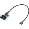 PNGKNYOCN Adattatore splitter per scheda madre a 9 pin USB 2.0 header da 1 a 2, adattatore splitter di estensione USB a 9 pin maschio da 1 a 2 femmina, scheda madre con cavo di prolunga da 30 cm
