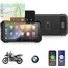 Vtopek Carplay Schermo per BMW Moto Senza Fili CarPlay Android Auto Display Carplay Moto 6,25 Pollici Touchscreen Impermeabile IP67 Schermo Car Play Bluetooth Navigazione Controllo Vocale Mirror Link