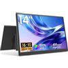 VILVA Monitor portatile 14 pollici FHD 1920 x 1200P USB C HDMI Ultra Sottile IPS Travel Display con Smart Cover e Altoparlanti HDR Plug & Play Monitor esterno per Laptop PC Mobile Phone Mac