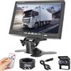 Roinvou Telecamera Retromarcia con 7 Pollici 1080P HD Monitor, Telecamere AHD Visione Notturna IP68 Impermeabile, per Auto, Camion, Camper, Pickup, 12-24V, 20M Cavo