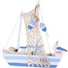 ELAYARD Barca a Vela in Legno Stile con Design Marino Decorazione da scrivania intagliata Miniatura di imbarcazione Idea Regalo Speciale per Ufficio e casa Dimensione Small