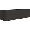 Selsey Mobile Porta TV Sospeso Nero Opaco Larghezza Totale 100 cm - Mobile TV Moderno con 2 Vani, Ante a Ribalta, MDF e Pannelli Laminati, Design Elegante per Soggiorno o Camera