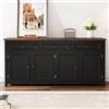 Lcoho Modern and Simple Credenza moderna per armadio a buffet soggiorno, 160 x 35 x 76 cm