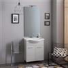 Kiamami Valentina - Mobile Bagno A Terra Da 65Cm In Legno Di Quercia Bianco | Rimini