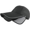 TINAYAUE Berretto da sole con visiera estensibile a 19 cm, unisex, protezione UV50 + concetto di perforazione traspirante, circonferenza testa 56-60 cm, per escursionismo, pesca, ciclismo, Nero (56-60